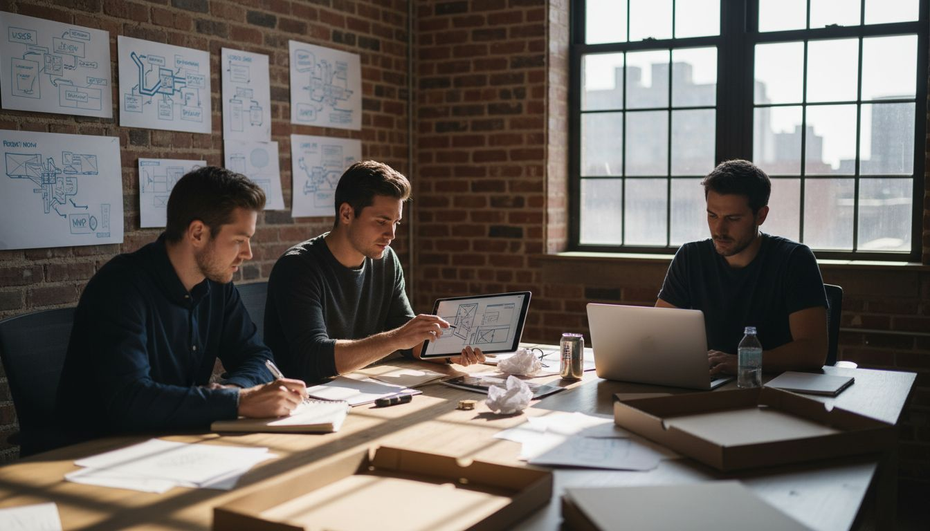 Startup founders focused on user experience plans